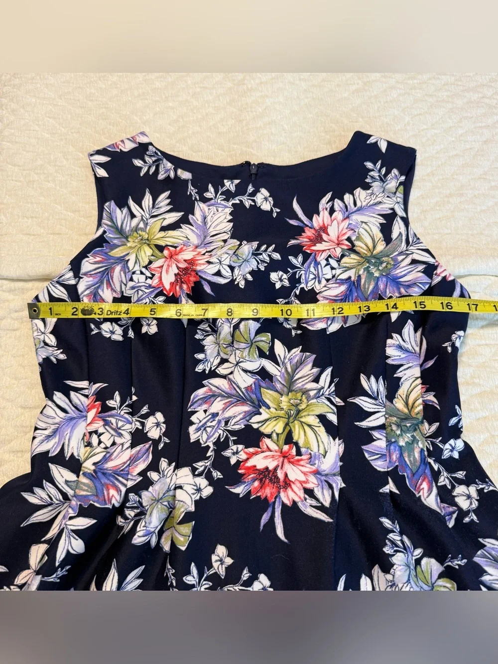 Roz & Ali Floral Midi Dress Women’s Size 6 Vibrant Pockets Brunch Altered? - Picture 11 of 16